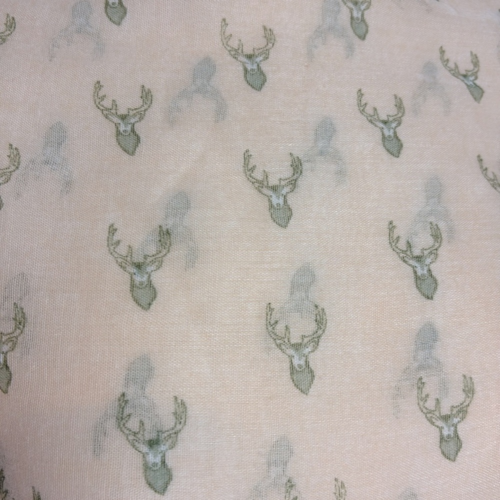 Cream Infinity Scarf with Subtle Pattern - Picture 3 of 3